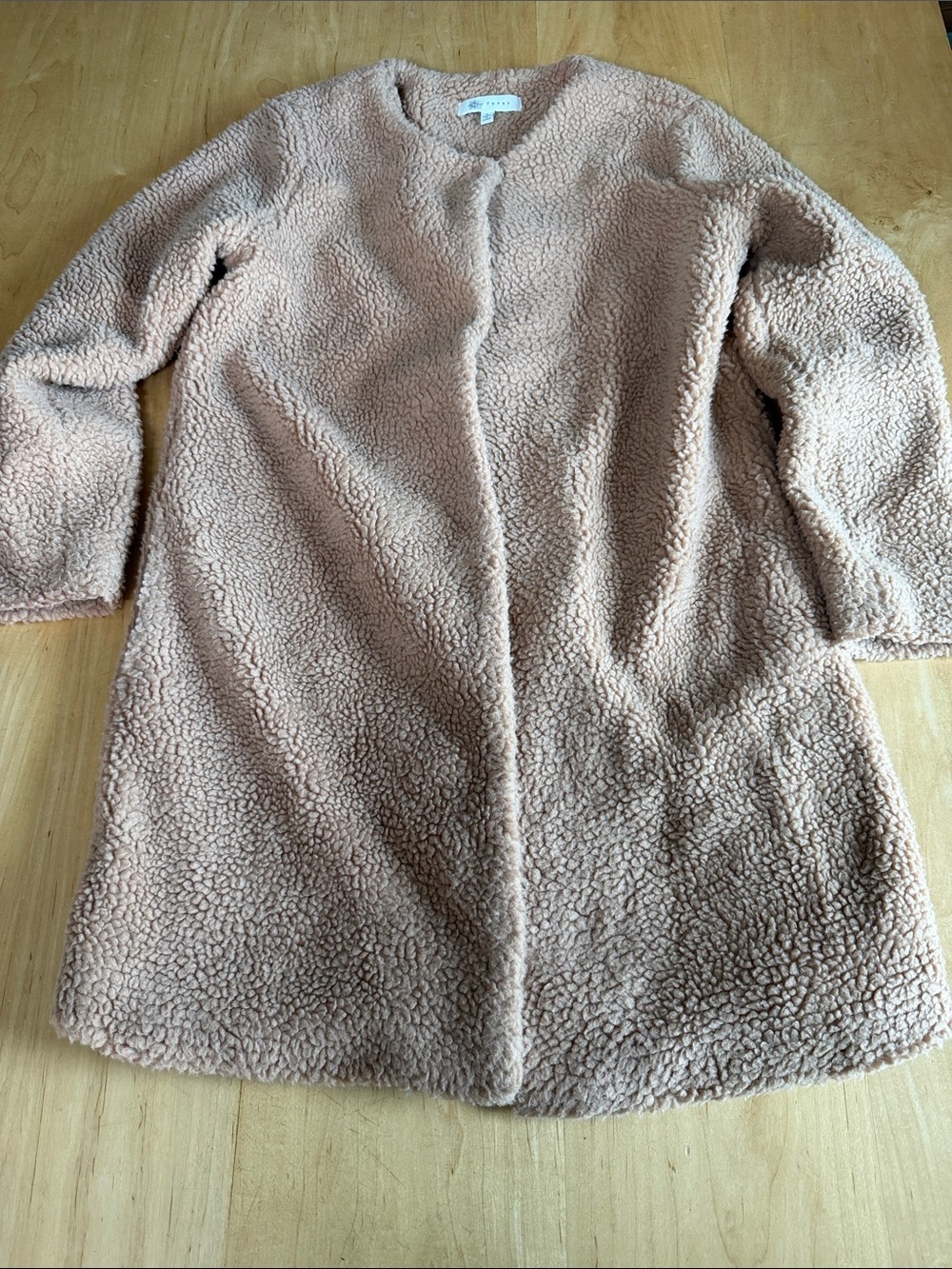 Fever Women's Teddy Faux Shearling Coat - Blush Tan